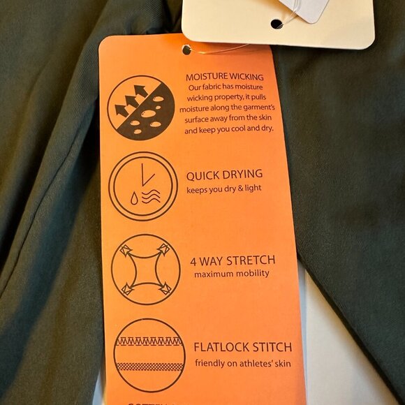 NWT X By Gottex Peach Skin Collection Long Sleeve Crop Top in Cactus Green - Picture 3 of 8